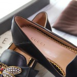 Gucci Leather ballet flat with bow black 505291