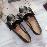 Gucci Leather ballet flat with bow black 505291