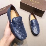 Gucci Signature driver blue 431063