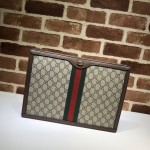 Gucci GG Supreme portfolio beige 523359