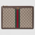 Gucci GG Supreme portfolio beige 523359