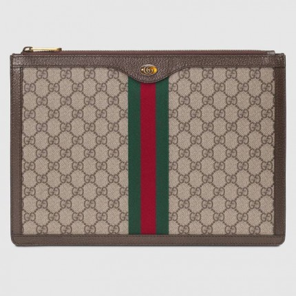 Gucci GG Supreme portfolio beige 523359