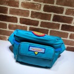 Gucci Belt bag with Gucci '80s patch light blue 536842