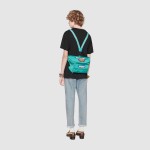 Gucci Belt bag with Gucci '80s patch light blue 536842