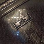 Gucci black GG coating fabric belt bag 233269-1000