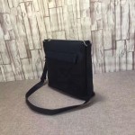 Gucci Black Leather Messenger Bag 322059