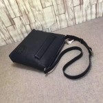 Gucci Black Leather Messenger Bag 322059