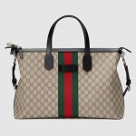 Gucci Web techno canvas duffle beige 359261