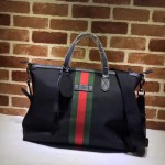 Gucci Web techno canvas duffle black 359261