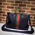 Gucci Web techno canvas duffle black 359261