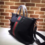 Gucci Web techno canvas duffle black 359261