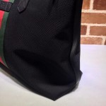 Gucci Web techno canvas duffle black 359261