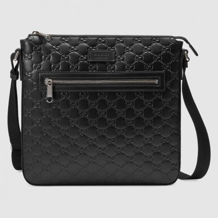 Gucci Signature leather messenger black 406408