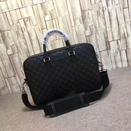 Gucci Signature leather briefcase black 435322