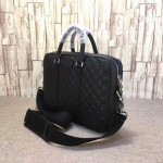 Gucci Signature leather briefcase black 435322