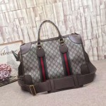 Gucci Soft GG Supreme duffle bag with Web brown 459311