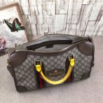 Gucci Soft GG Supreme duffle bag with Web brown 459311