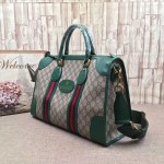 Gucci Soft GG Supreme duffle bag with Web Green 459311