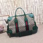 Gucci Soft GG Supreme duffle bag with Web Green 459311