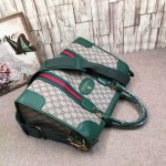 Gucci Soft GG Supreme duffle bag with Web Green 459311