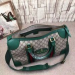 Gucci Soft GG Supreme duffle bag with Web Green 459311