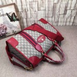 Gucci Soft GG Supreme duffle bag with Web red 459311