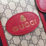 Gucci Soft GG Supreme duffle bag with Web red 459311