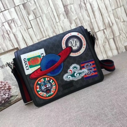 Gucci Night Courrier GG Supreme flap messenger 474138