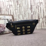 Gucci Leather belt bag with animal studs black 484683