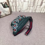 Gucci Leather belt bag with crystals green 484683