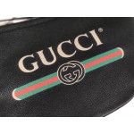 Gucci Print half-moon hobo bag black 523588