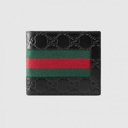 Gucci Signature Web wallet black 408827