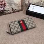 Gucci Web GG Supreme zip around wallet beige 408831