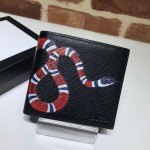 Gucci Kingsnake print leather wallet black 451268