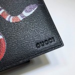 Gucci Kingsnake print leather wallet black 451268