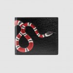 Gucci Kingsnake print leather wallet black 451268