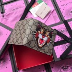 Gucci Angry Cat print GG Supreme wallet 451268