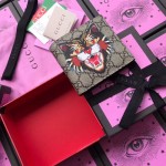 Gucci Angry Cat print GG Supreme wallet 451268