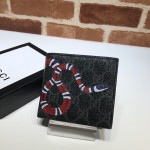 Gucci Kingsnake print GG Supreme wallet black 451268