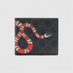 Gucci Kingsnake print GG Supreme wallet black 451268