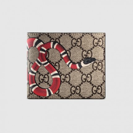 Gucci Kingsnake print GG Supreme wallet 451268