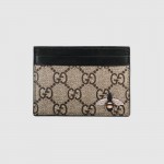 Gucci Bee print GG Supreme card case 451277