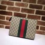 Gucci GG Supreme Web pouch beige 475316