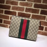 Gucci GG Supreme Web pouch beige 475316