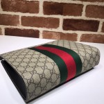 Gucci GG Supreme Web pouch beige 475316