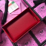 Gucci Print leather zip around wallet red 496317