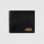 Gucci Leather wallet with Gucci logo black 547585