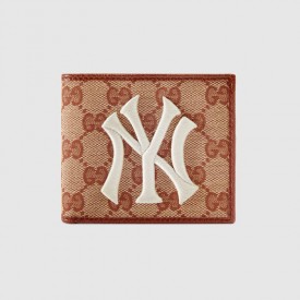 Gucci Original GG canvas wallet with New York Yankees patch™ pink 547787