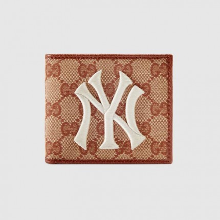 Gucci Original GG canvas wallet with New York Yankees patch™ pink 547787