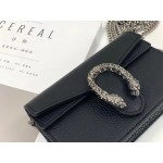 Gucci Dionysus leather super mini bag black leather 476432